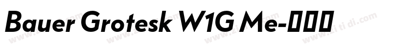 Bauer Grotesk W1G Me字体转换
